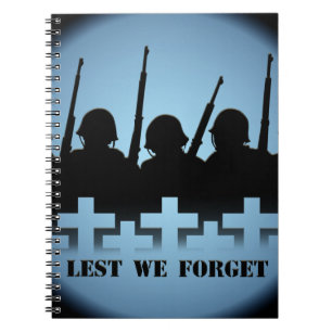 Military Tribute Notebook Lest We Forget Books