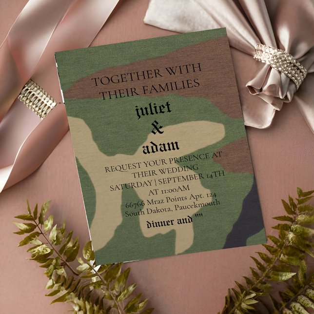 Military uniform army wedding invitation (Creator Uploaded)