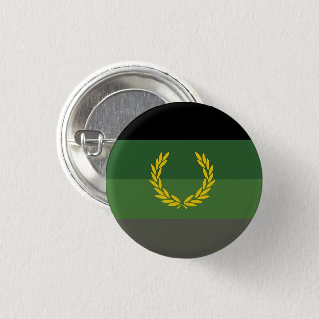 Military Uniform Pride Flag 3 Cm Round Badge (Front & Back)