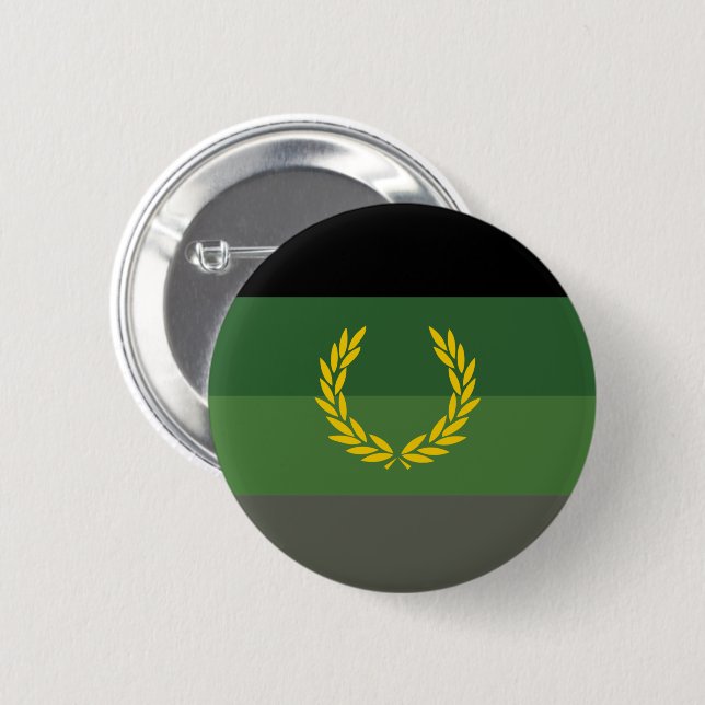 Military Uniform Pride Flag 6 Cm Round Badge (Front & Back)