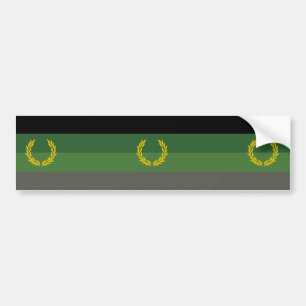 Military Uniform Pride Flag Bumper Sticker