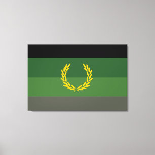 Military Uniform Pride Flag Canvas Print