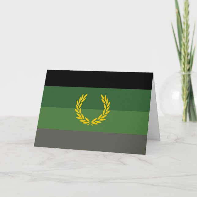 Military Uniform Pride Flag Card (Front)