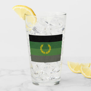 Military Uniform Pride Flag Glass