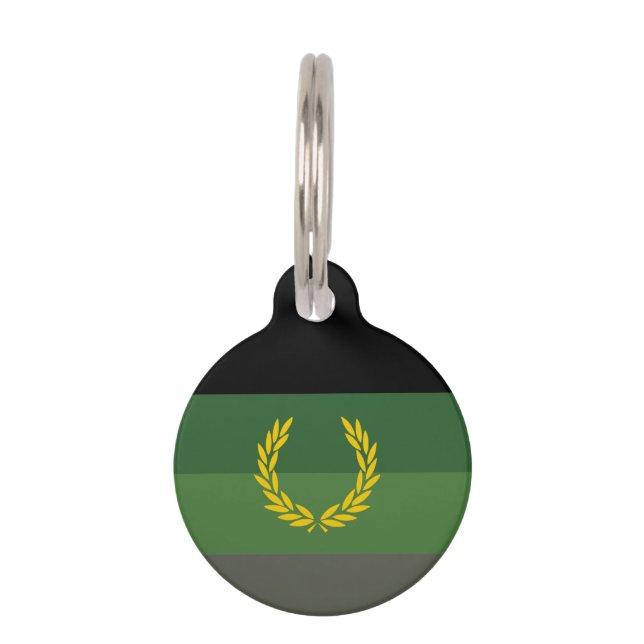 Military Uniform Pride Flag Pet Tag (Front)