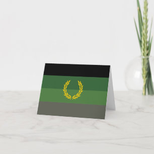 Military Uniform Pride Flag Thank You Card
