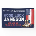 Military US Flag Boots Going Away Farewell Party