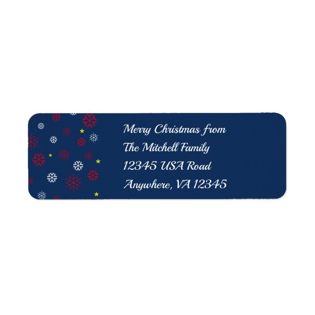 Military USA Christmas Snowflakes Blue (Front)