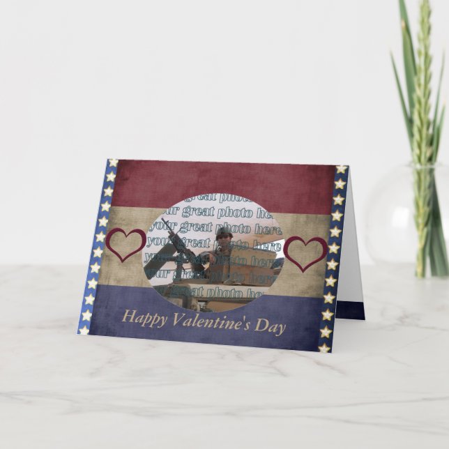 Military Valentine Photo Frame Card (Front)