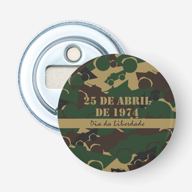 Military vehicle camouflage pattern bottle opener (Front)