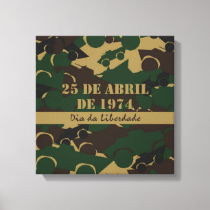 Military vehicle camouflage pattern canvas print