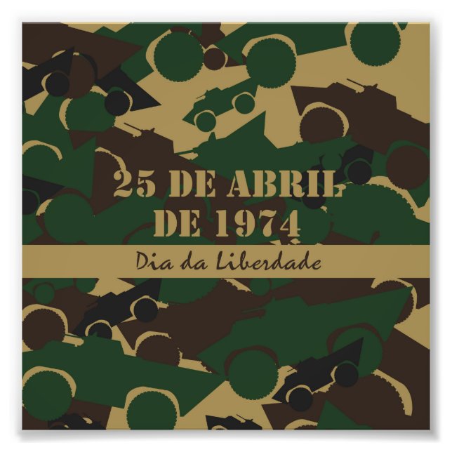 Military vehicle camouflage pattern photo print (Front)