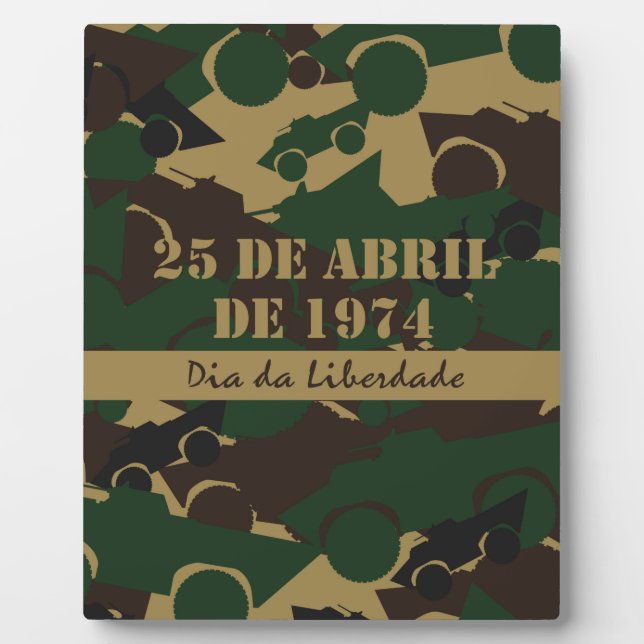 Military vehicle camouflage pattern plaque (Front)