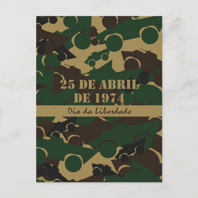 Military vehicle camouflage pattern postcard (Front)