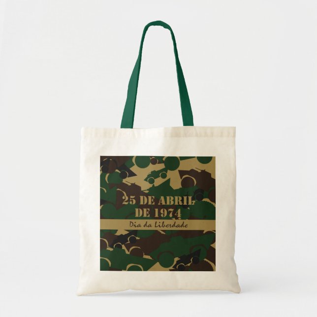 Military vehicle camouflage pattern tote bag (Front)