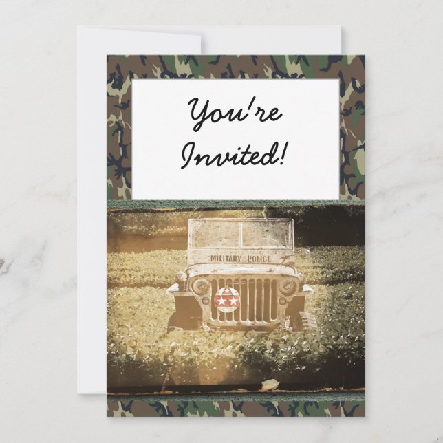Military Vehicle Invitation (Front)