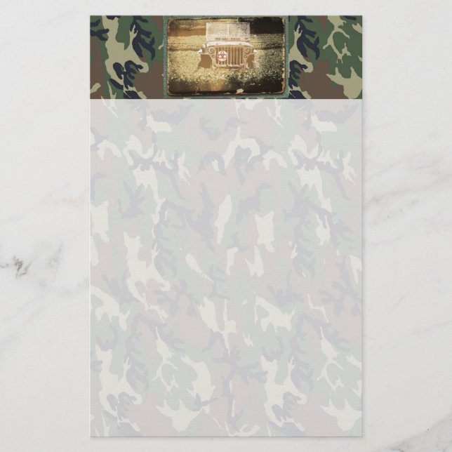 Military Vehicle Stationery (Front)