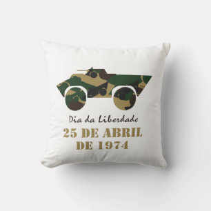 Military vehicle symbol of 25 April Revolution Cushion