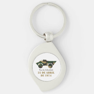 Military vehicle symbol of 25 April Revolution Key Ring