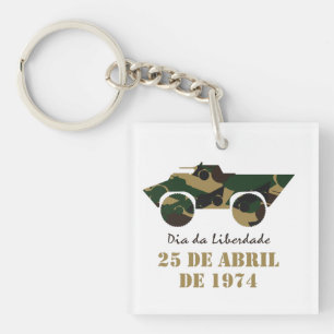 Military vehicle symbol of 25 April Revolution Key Ring