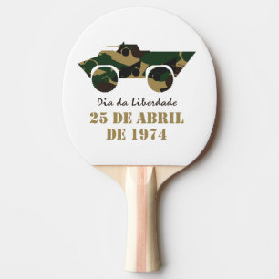 Military vehicle symbol of 25 April Revolution Ping Pong Paddle