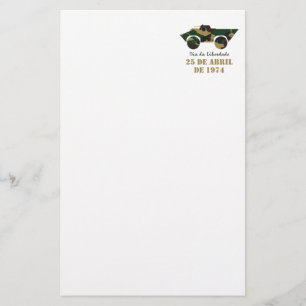 Military vehicle symbol of 25 April Revolution Stationery