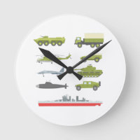 Military Vehicles Silhouette Pattern Tactical Wall