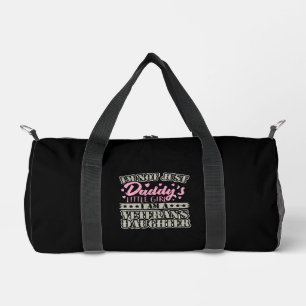Military Veteran Daughter - Daddy's Little Girl Duffle Bag
