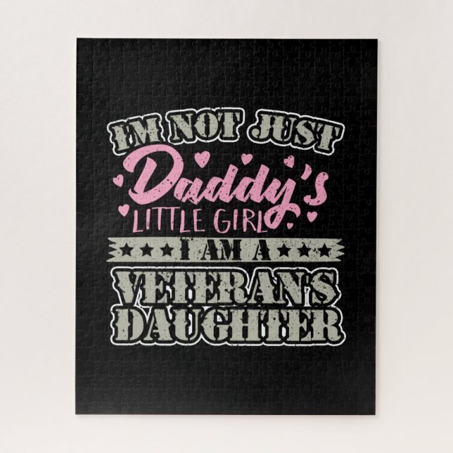 Military Veteran Daughter - Daddy's Little Girl Jigsaw Puzzle (Vertical)