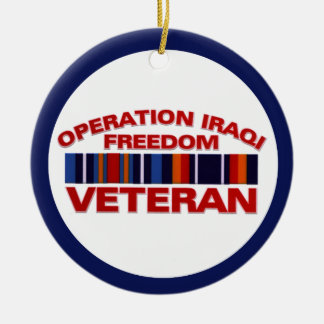 Military Veteran Operation Iraqi Freedom Custom Ceramic Tree Decoration