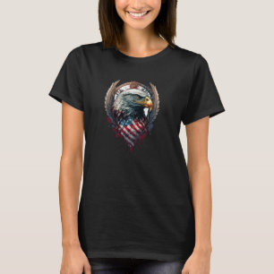 Military Veteran Patriotic American Flag  18 T-Shirt