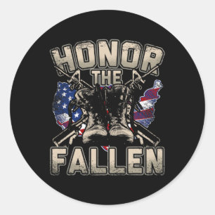 Military Veteran Soldier American Flag Trump Gift  Classic Round Sticker