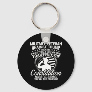 Military Veterans Against Trump 2020 Usa Election Key Ring