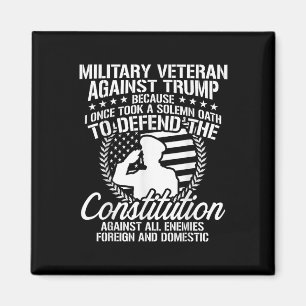 Military Veterans Against Trump 2020 Usa Election  Magnet