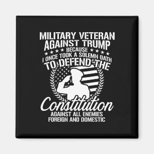 Military Veterans Against Trump 2020 Usa Election  Magnet