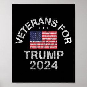 Military Veterans For Trump 2024  Poster