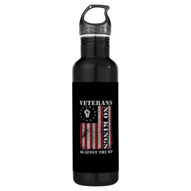 Military Veterans Protest Flag Patriotic Freedom 710 Ml Water Bottle (Front)