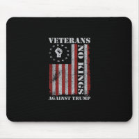 Military Veterans Protest USA Flag No Kings Americ