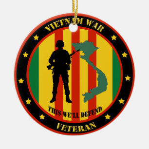 Military Vietnam War Veteran Custom Ornament