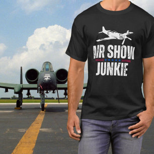 Military Vintage Aeroplane WWII Air Show Junkie T-Shirt