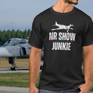 Military Vintage Aeroplane WWII Air Show Junkie T-Shirt