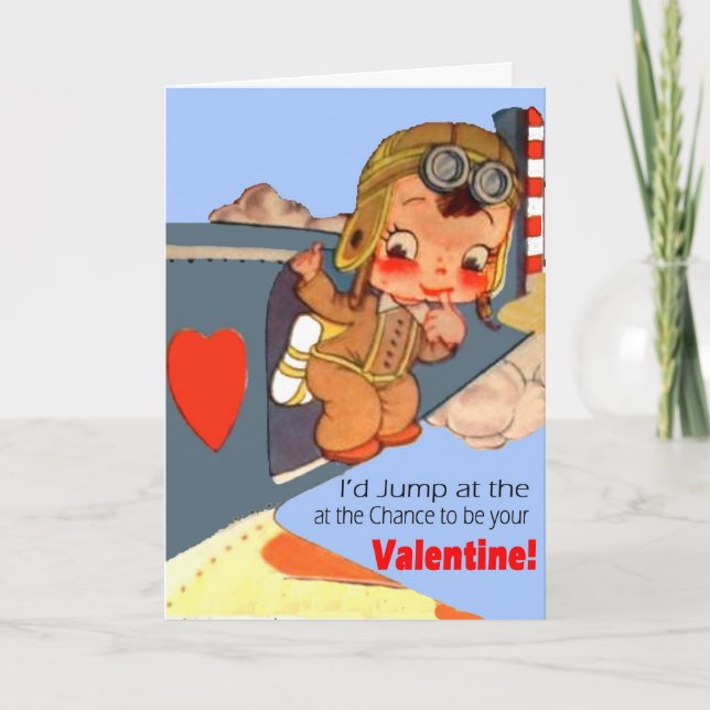 Military Vintage Airman Valentine Card (Front)