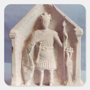 Military votive tablet, found at Bisley, Roman (st Square Sticker