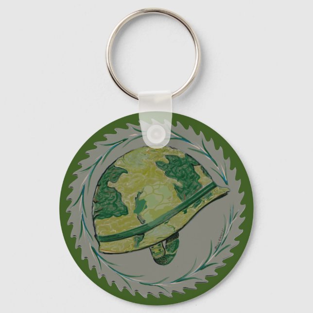 Military War Helmet Key Ring (Front)