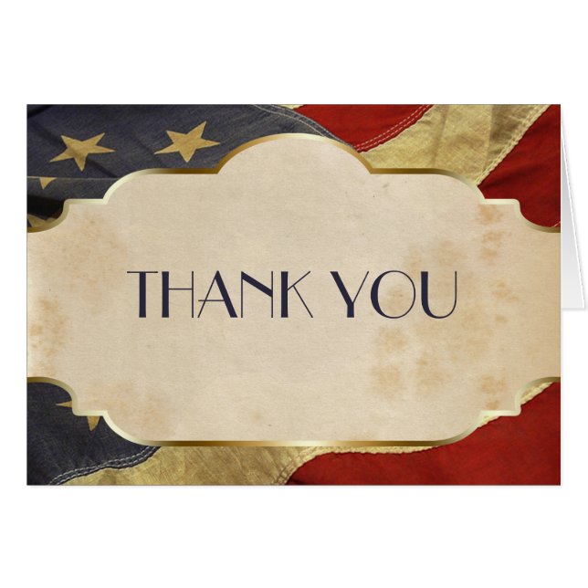 Military Wedding  Patriotic Vintage Flag (Front Horizontal)