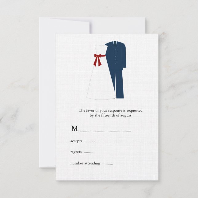 Military Wedding RSVP Cards (Front)