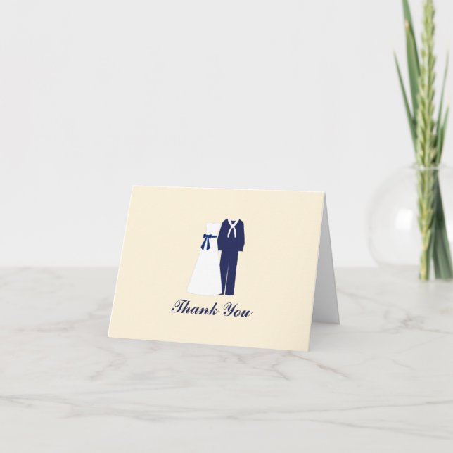 Military Wedding Thank You Notes (Front)