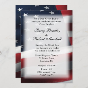 Military Wedding Theme Wedding Invitations 5" x 7"