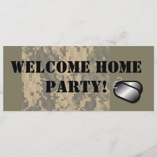 Military Welcome Home Party Custom Invitation