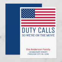 Military We've Moved PCS Move Army American Flag